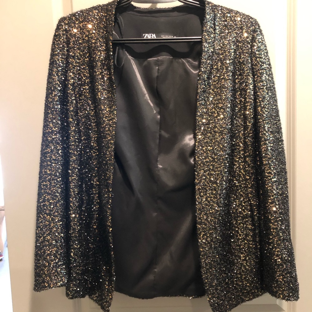 Zara Sequin Blazer